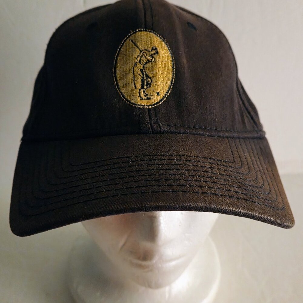 Brown w/ Gold Embroidered Old Time Golfer Cap Size L/XL
